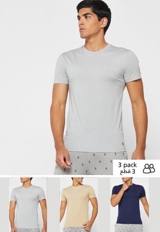 Lot de 3 t-shirts ras du cou multicolores pour homme Ralph Lauren