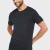 Lot de 3 t-shirts ras du cou noirs assortis pour homme Ralph Lauren Lot de 3 t-shirts ras du cou noirs assortis pour homme Ralph Lauren
