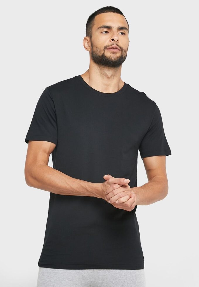 Lot de 3 t-shirts ras du cou noirs assortis pour homme Ralph Lauren Lot de 3 t-shirts ras du cou noirs assortis pour homme Ralph Lauren