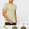 Lot de 3 t-shirts ras du cou verts assortis pour hommes Ralph Lauren
