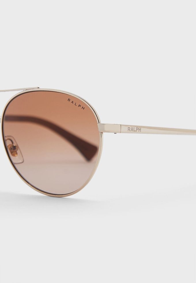Lunettes de soleil aviateur argentées Ralph Lauren 0Ra4135 pour femme Lunettes de soleil aviateur argentées Ralph Lauren 0Ra4135 pour femme