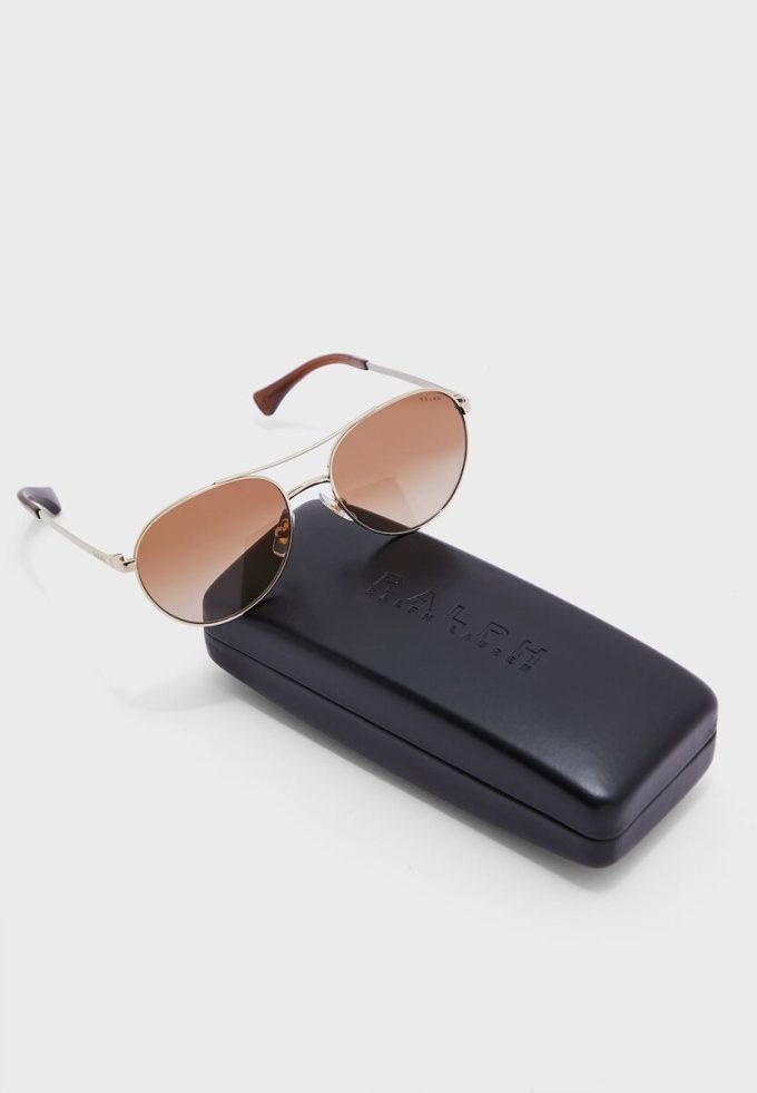 Lunettes de soleil aviateur argentées Ralph Lauren 0Ra4135 pour femme Lunettes de soleil aviateur argentées Ralph Lauren 0Ra4135 pour femme