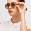 Lunettes de soleil aviateur argentées Ralph Lauren 0Ra4135 pour femme Lunettes de soleil aviateur argentées Ralph Lauren 0Ra4135 pour femme