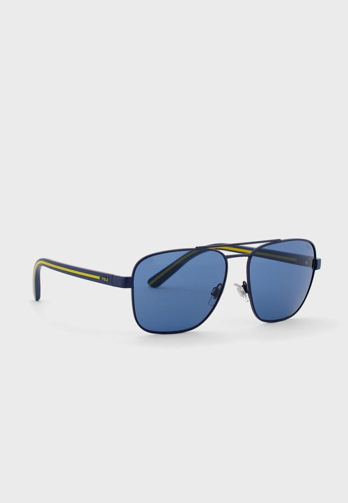 Lunettes de soleil aviateur bleues Ralph Lauren 0Ph3138 pour homme