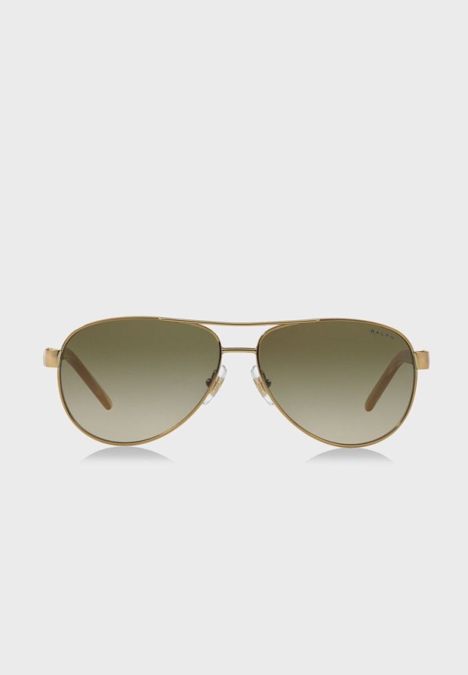 Lunettes de soleil aviateur dorées pour femme Ralph Lauren 0RA4004