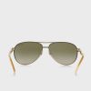 Lunettes de soleil aviateur dorées pour femme Ralph Lauren 0RA4004