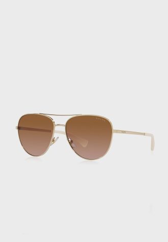 Lunettes de soleil aviateur dorées pour femme Ralph Lauren 0Ra4139