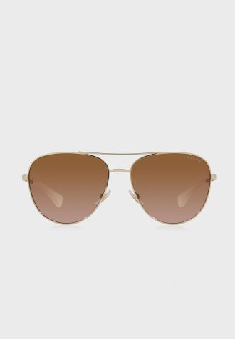 Lunettes de soleil aviateur dorées pour femme Ralph Lauren 0Ra4139