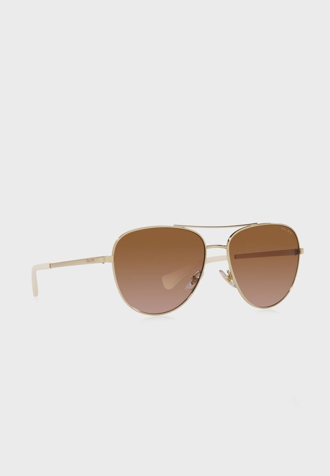 Lunettes de soleil aviateur dorées pour femme Ralph Lauren 0Ra4139