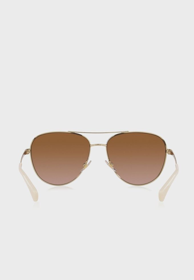Lunettes de soleil aviateur dorées pour femme Ralph Lauren 0Ra4139