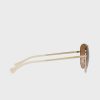 Lunettes de soleil aviateur dorées pour femme Ralph Lauren 0Ra4139