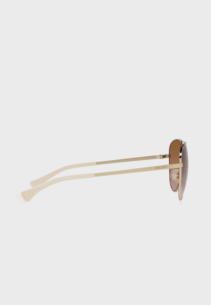 Lunettes de soleil aviateur dorées pour femme Ralph Lauren 0Ra4139