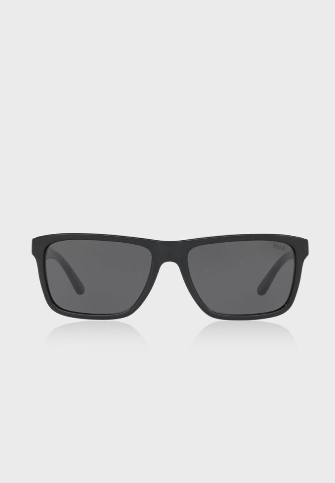 Lunettes de soleil carrées noires pour homme Ralph Lauren 0PH4153