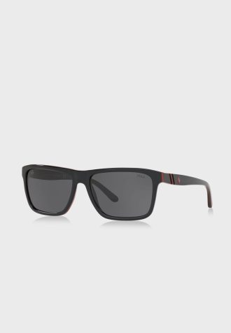 Lunettes de soleil carrées noires pour homme Ralph Lauren 0PH4153