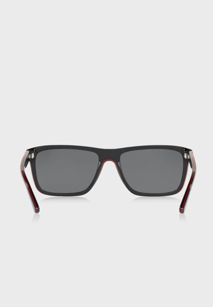 Lunettes de soleil carrées noires pour homme Ralph Lauren 0PH4153