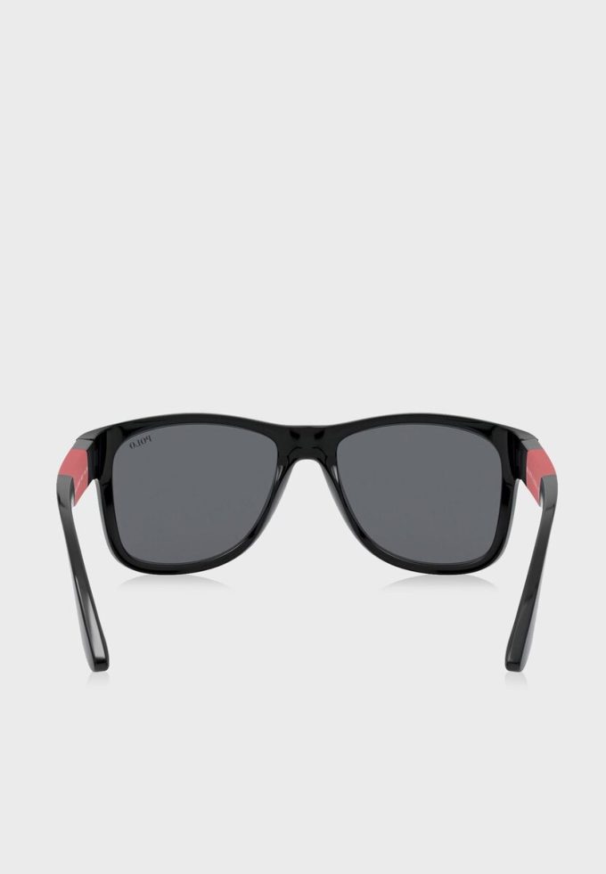 Lunettes de soleil carrées noires pour homme Ralph Lauren 0PH4162