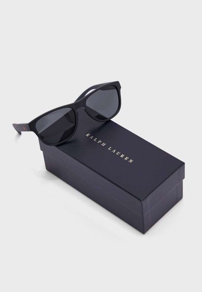 Lunettes de soleil carrées noires Ralph Lauren 0Ph4180U pour homme Lunettes de soleil carrées noires Ralph Lauren 0Ph4180U pour homme
