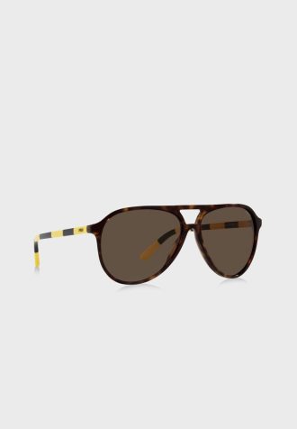 Lunettes de soleil Clubmaster marron pour homme Ralph Lauren 0Ph4173
