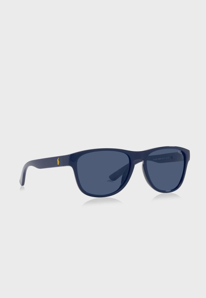 Lunettes de soleil ovales bleues Ralph Lauren pour homme