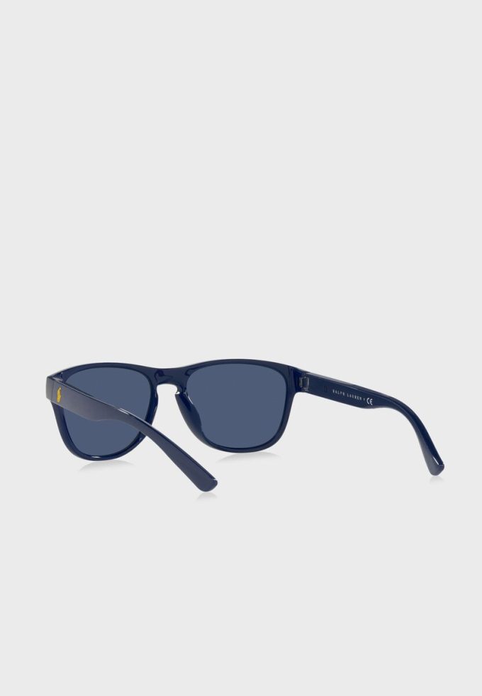 Lunettes de soleil ovales bleues Ralph Lauren pour homme