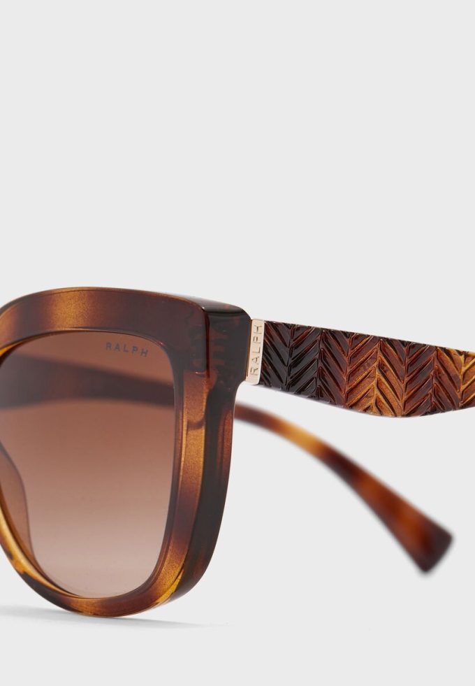 Lunettes de soleil papillon marron Ralph Lauren 0Ra5254 pour femme Lunettes de soleil papillon marron Ralph Lauren 0Ra5254 pour femme