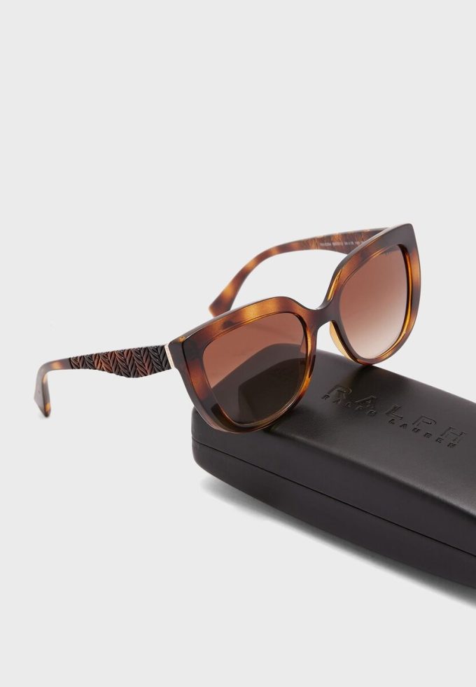 Lunettes de soleil papillon marron Ralph Lauren 0Ra5254 pour femme Lunettes de soleil papillon marron Ralph Lauren 0Ra5254 pour femme