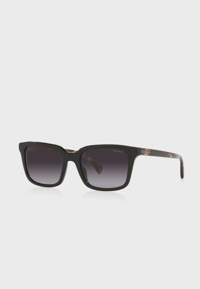 Lunettes de soleil rectangulaires noires Ralph Lauren 0Ra5287 pour femme Lunettes de soleil rectangulaires noires Ralph Lauren 0Ra5287 pour femme