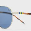 Lunettes de soleil rondes argentées pour homme Ralph Lauren 0PH3133