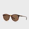 Lunettes de soleil rondes marron Ralph Lauren 0Ph4110 pour homme