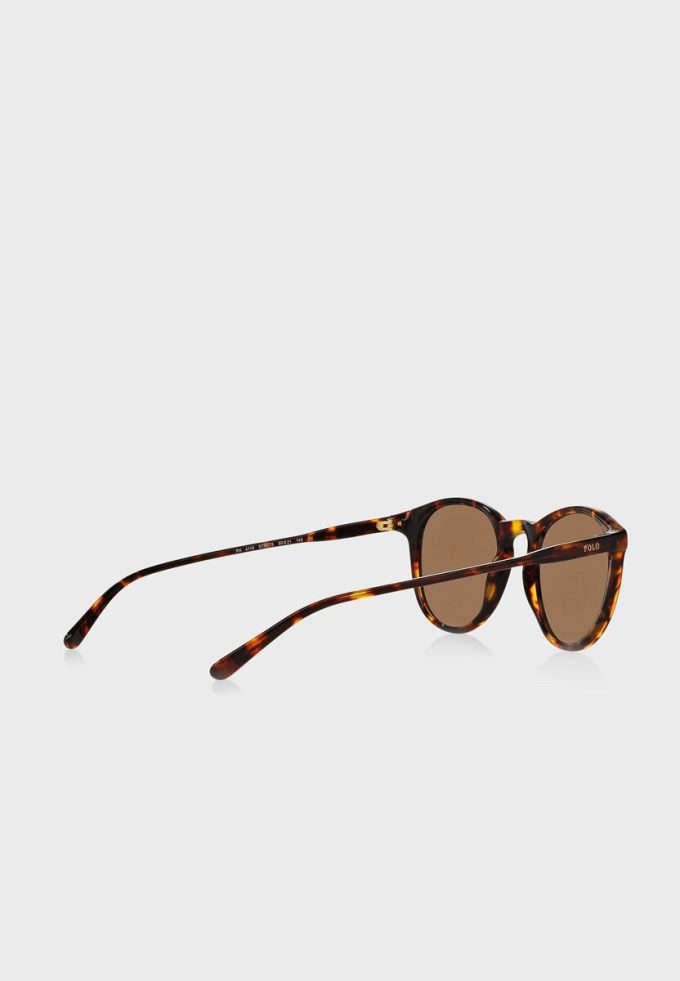 Lunettes de soleil rondes marron Ralph Lauren 0Ph4110 pour homme