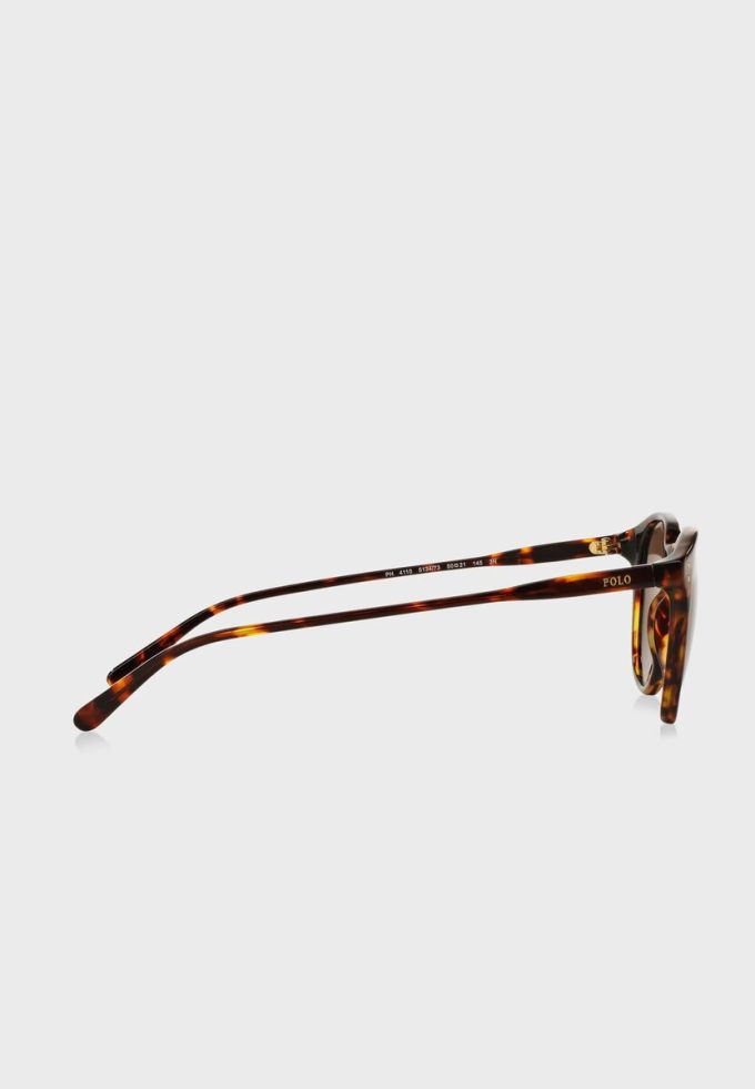 Lunettes de soleil rondes marron Ralph Lauren 0Ph4110 pour homme