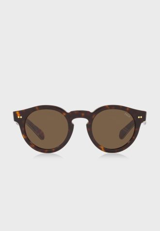 Lunettes de soleil rondes marron Ralph Lauren 0Ph4165 pour homme