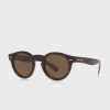 Lunettes de soleil rondes marron Ralph Lauren 0Ph4165 pour homme