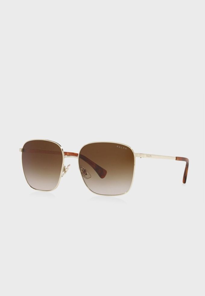 Lunettes de soleil surdimensionnées dorées pour femme Ralph Lauren 0Ra4136