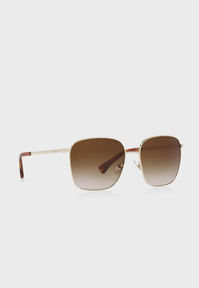 Lunettes de soleil surdimensionnées dorées pour femme Ralph Lauren 0Ra4136