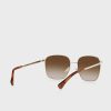 Lunettes de soleil surdimensionnées dorées pour femme Ralph Lauren 0Ra4136