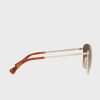 Lunettes de soleil surdimensionnées dorées pour femme Ralph Lauren 0Ra4136