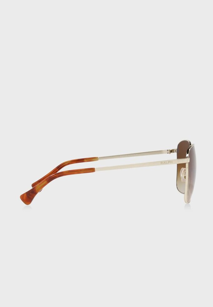 Lunettes de soleil surdimensionnées dorées pour femme Ralph Lauren 0Ra4136