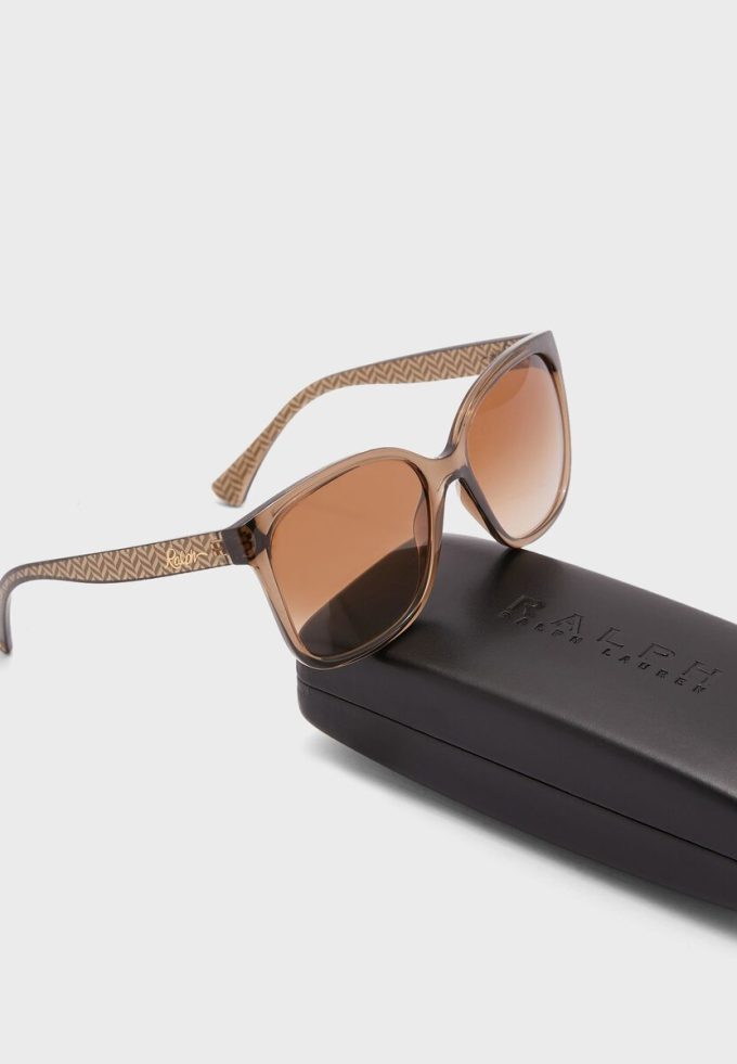 Lunettes de soleil surdimensionnées marron Ralph Lauren 0Ra5268 pour femme Lunettes de soleil surdimensionnées marron Ralph Lauren 0Ra5268 pour femme