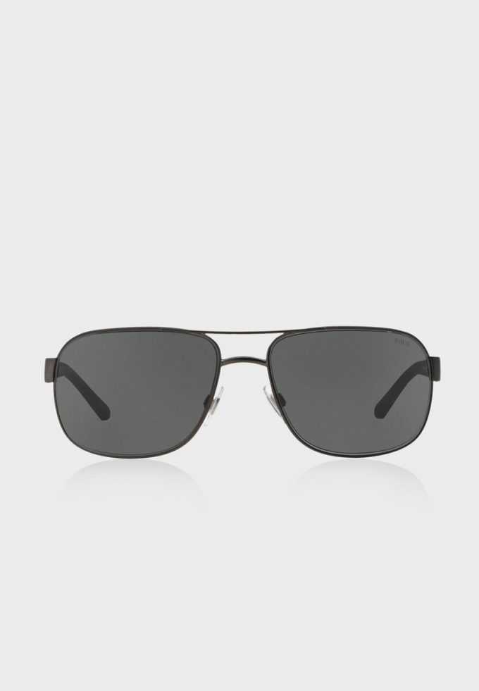 Lunettes de soleil surdimensionnées noires Ralph Lauren 0Ph3093 pour homme