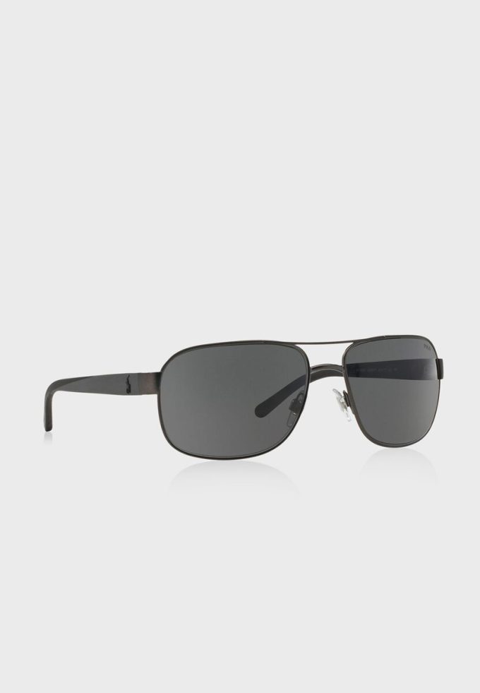 Lunettes de soleil surdimensionnées noires Ralph Lauren 0Ph3093 pour homme