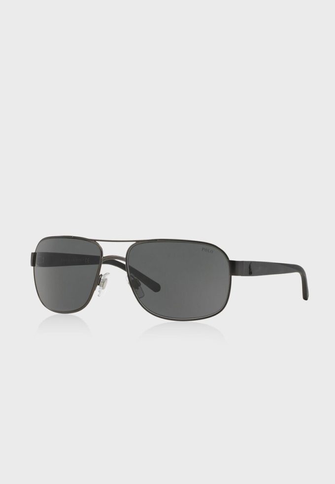 Lunettes de soleil surdimensionnées noires Ralph Lauren 0Ph3093 pour homme