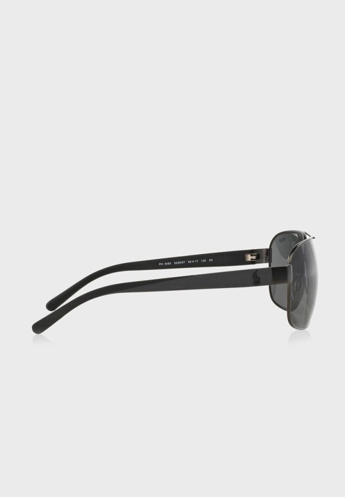Lunettes de soleil surdimensionnées noires Ralph Lauren 0Ph3093 pour homme