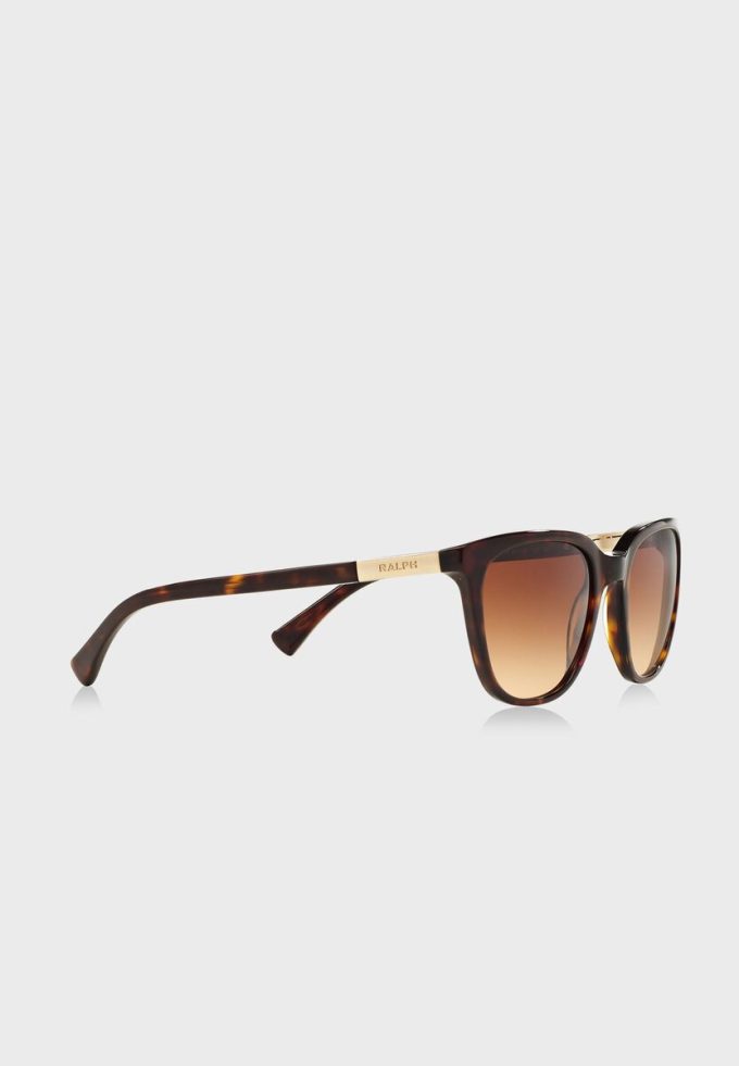 Lunettes de soleil Wayfarers marron pour femme Ralph Lauren 0RA5206 en écaille de tortue