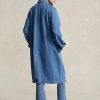 Manteaux bleus en coton et soie mélangés Ralph Lauren pour femme Manteaux bleus en coton et soie mélangés Ralph Lauren pour femme