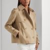 Manteaux courts croisés beiges Ralph Lauren pour femmes Manteaux courts croisés beiges Ralph Lauren pour femmes