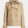 Manteaux courts croisés beiges Ralph Lauren pour femmes Manteaux courts croisés beiges Ralph Lauren pour femmes
