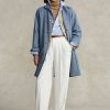 Manteaux double face oversize bleus Ralph Lauren pour femmes