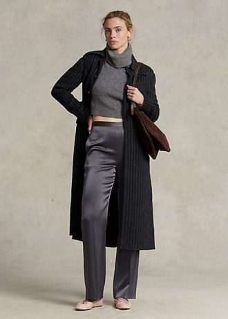 Manteaux double face à rayures noires Ralph Lauren pour femmes