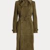 Manteaux en daim d’agneau Romilly Olive Ralph Lauren pour femmes Manteaux en daim d’agneau Romilly Olive Ralph Lauren pour femmes
